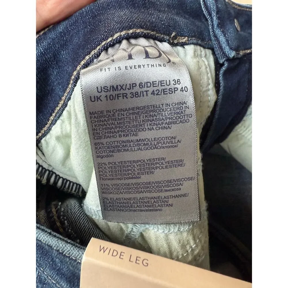 NYJD Teresa Wide Leg Jeans Size 6 - Picture 4 of 7